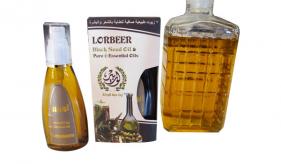 8 - (7) puros óleos naturais para o cabelo e pele: Lorbeer 7 Óleos cabelo (óleo de cominho preto) (806)